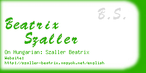 beatrix szaller business card